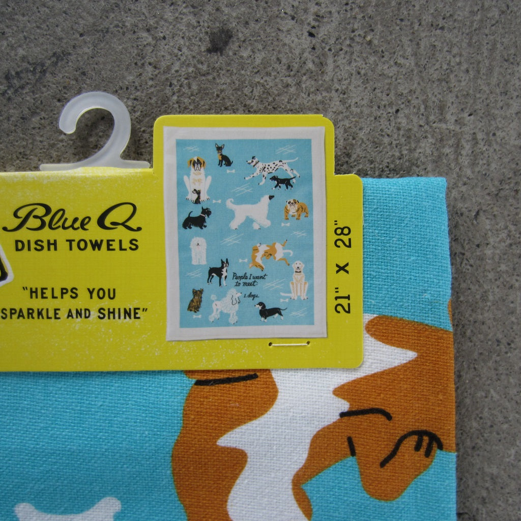 Printed Dish Towel: People I Want to Meet - Dogs