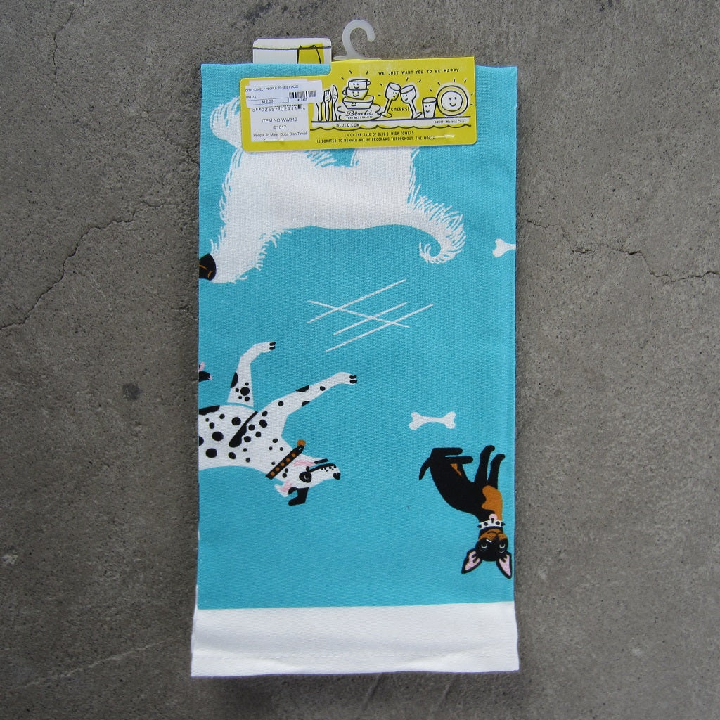 Printed Dish Towel: People I Want to Meet - Dogs