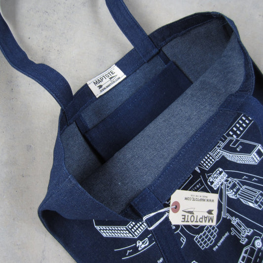 MASS MoCA Denim Tote Bag: Museum Map