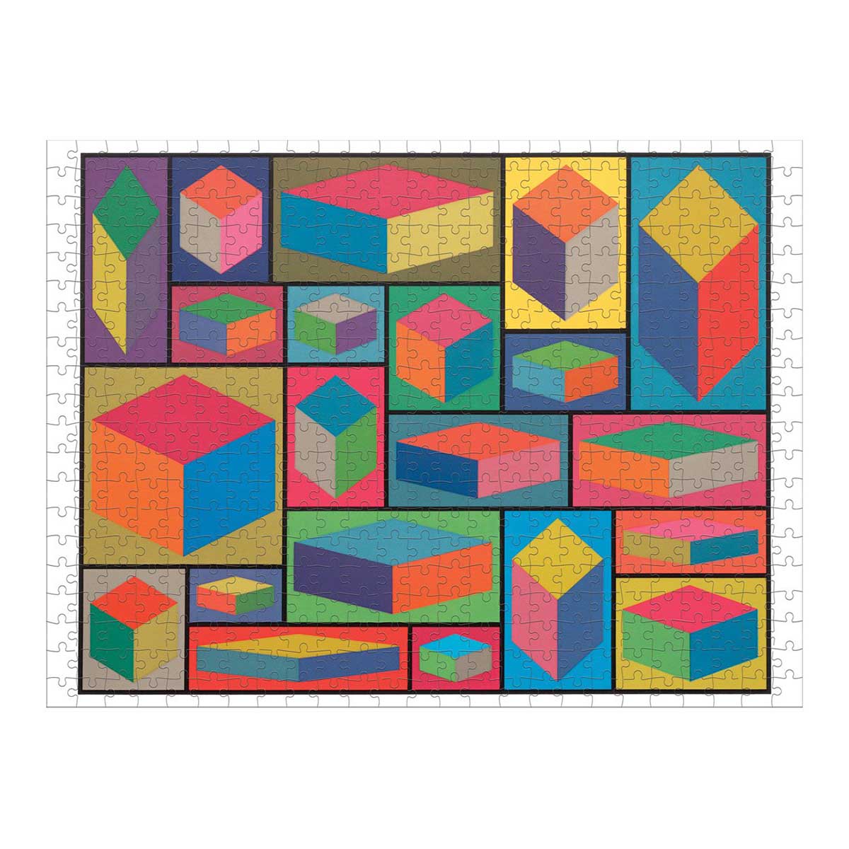 Double Sided Jigsaw Puzzle: Sol LeWitt Cubes