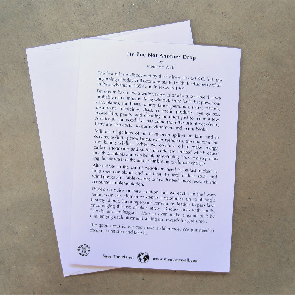 Greeting Card: Tic Toc Not Another Drop