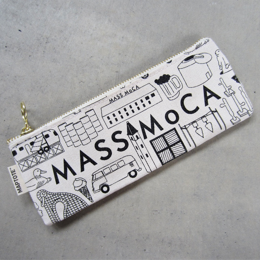 MASS MoCA Denim Pencil Pouch: Museum Icons