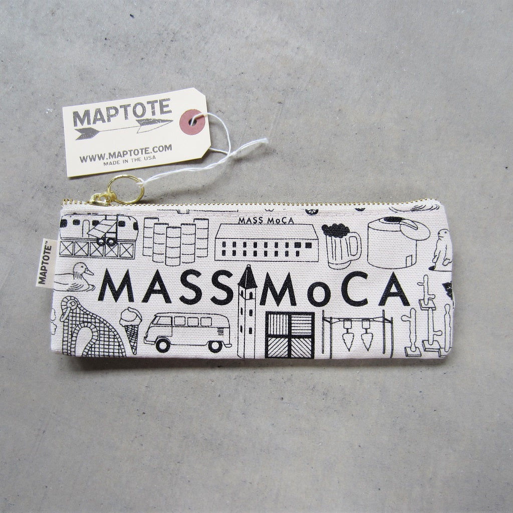MASS MoCA Canvas Pencil Pouch: Museum Icons