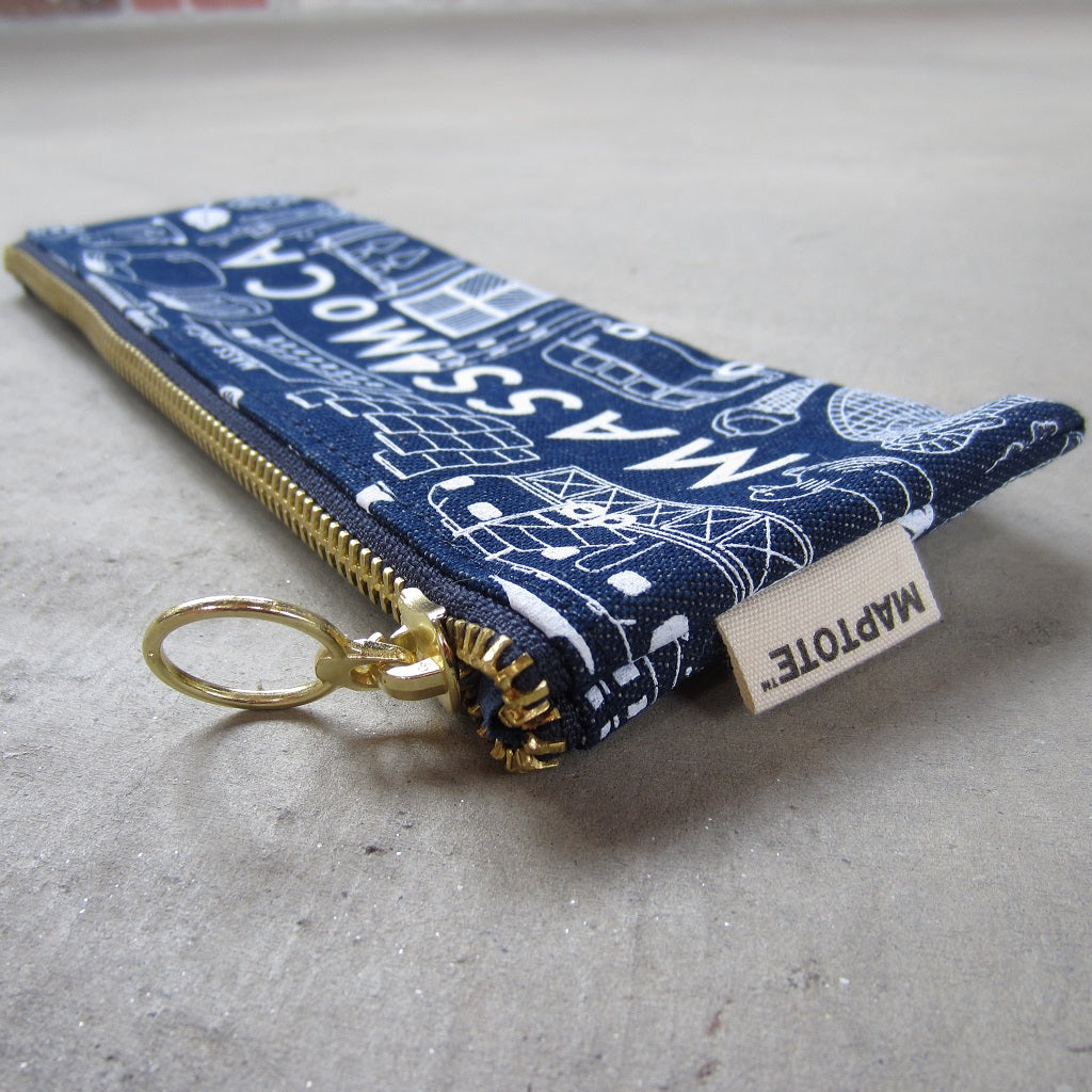 MASS MoCA Denim Pencil Pouch: Museum Icons