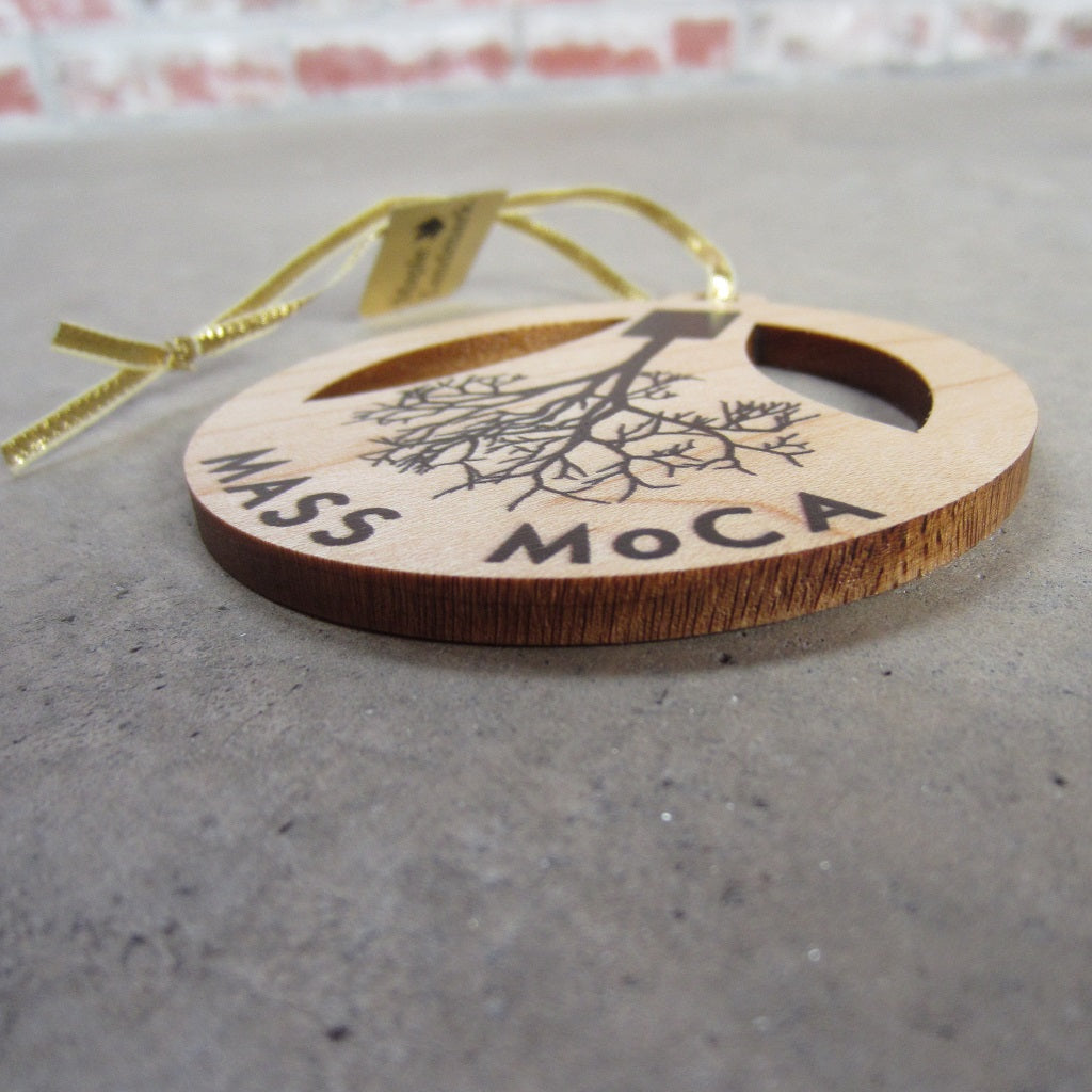 MASS MoCA Wooden Holiday Ornament