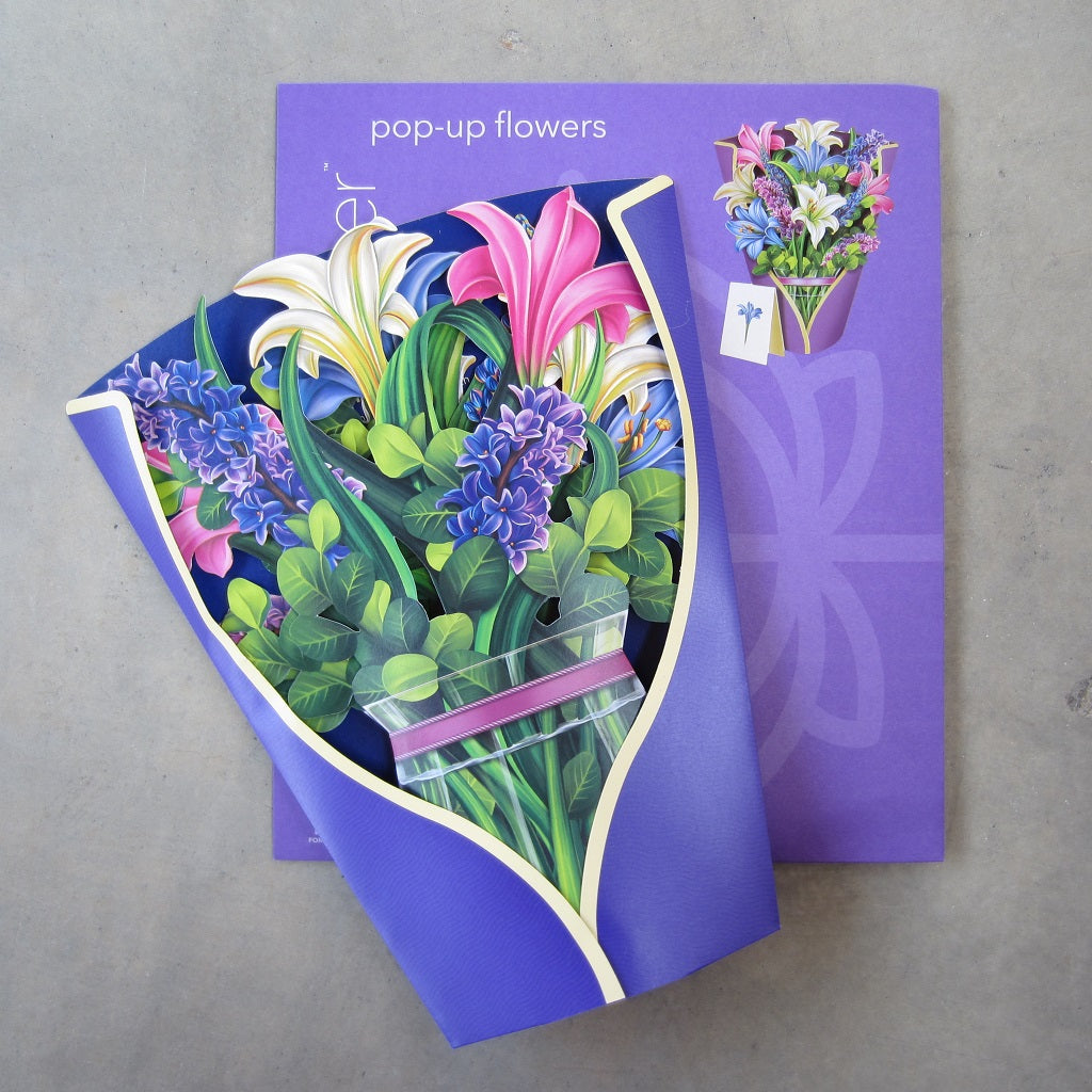 Paper Bouquet: Lilies and Lupines