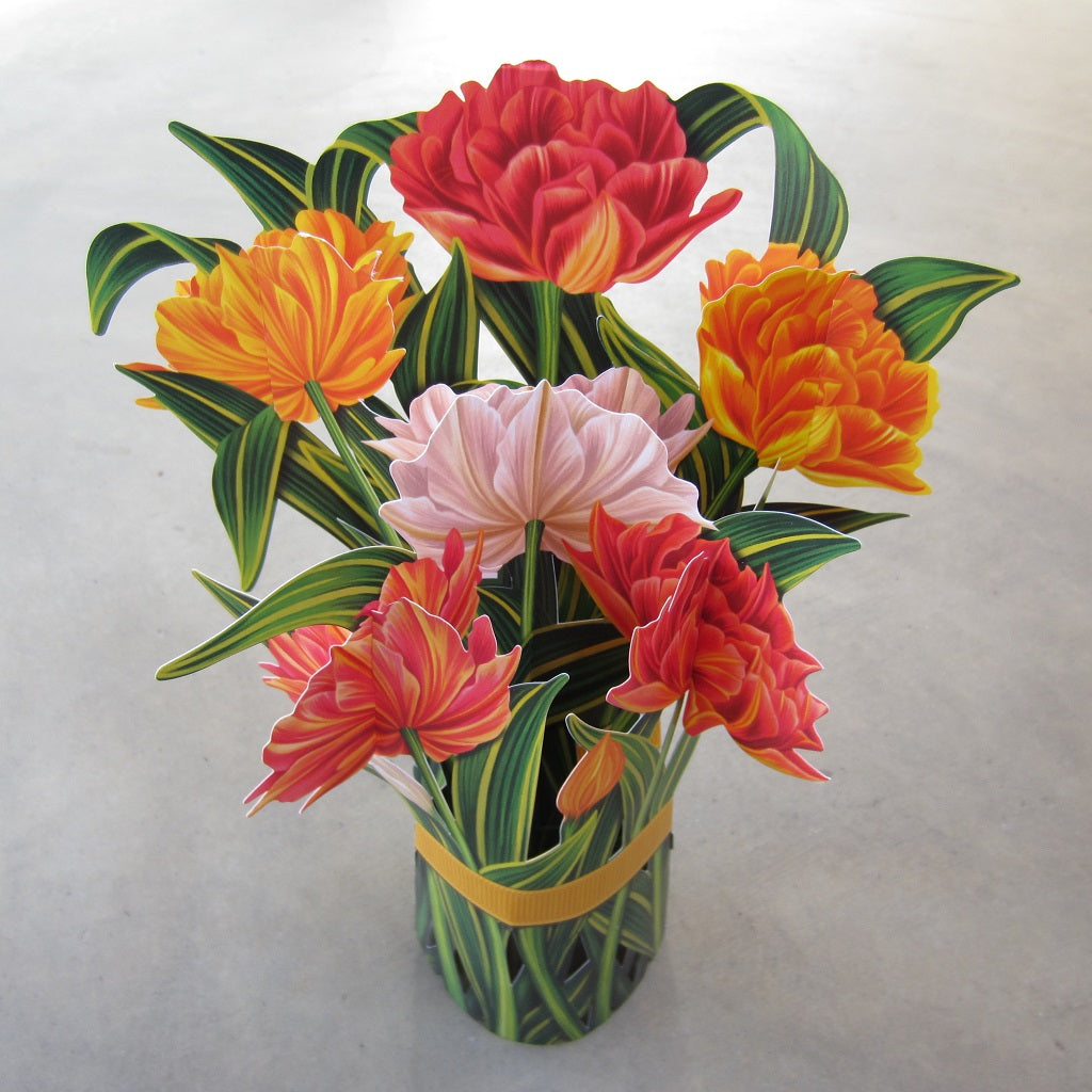 Festive Tulips Pop Up Bouquet