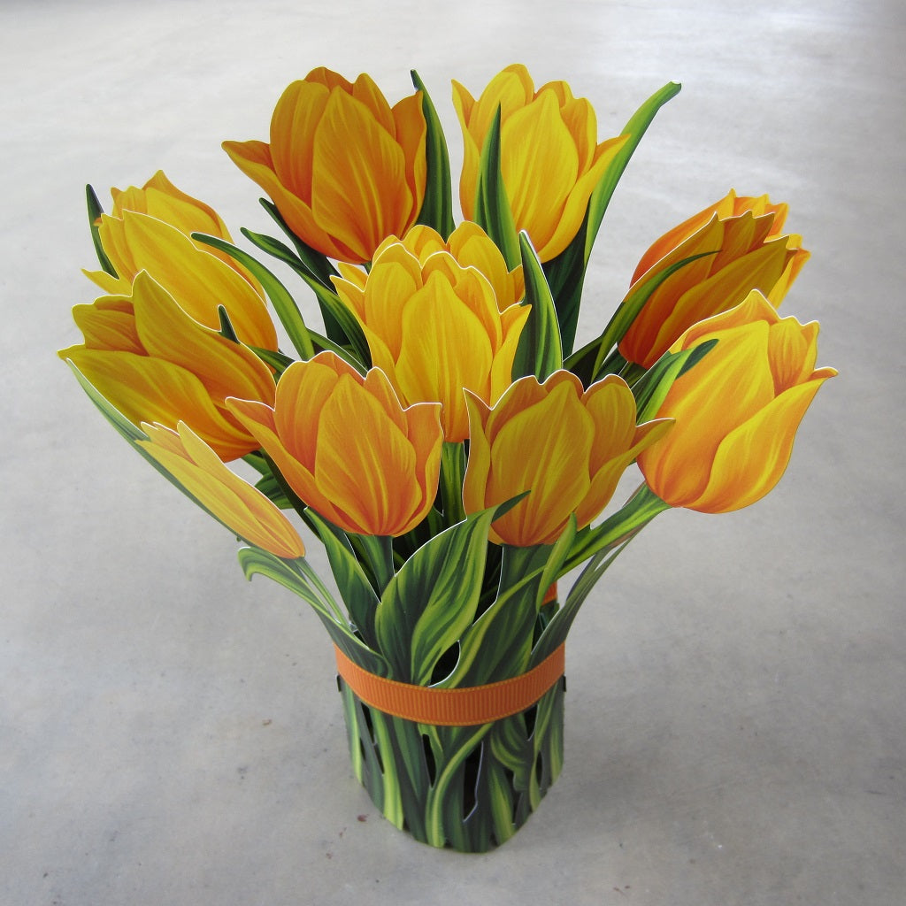Festive Tulips Pop Up Bouquet