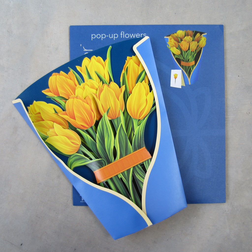 Paper Bouquet: Yellow Tulips