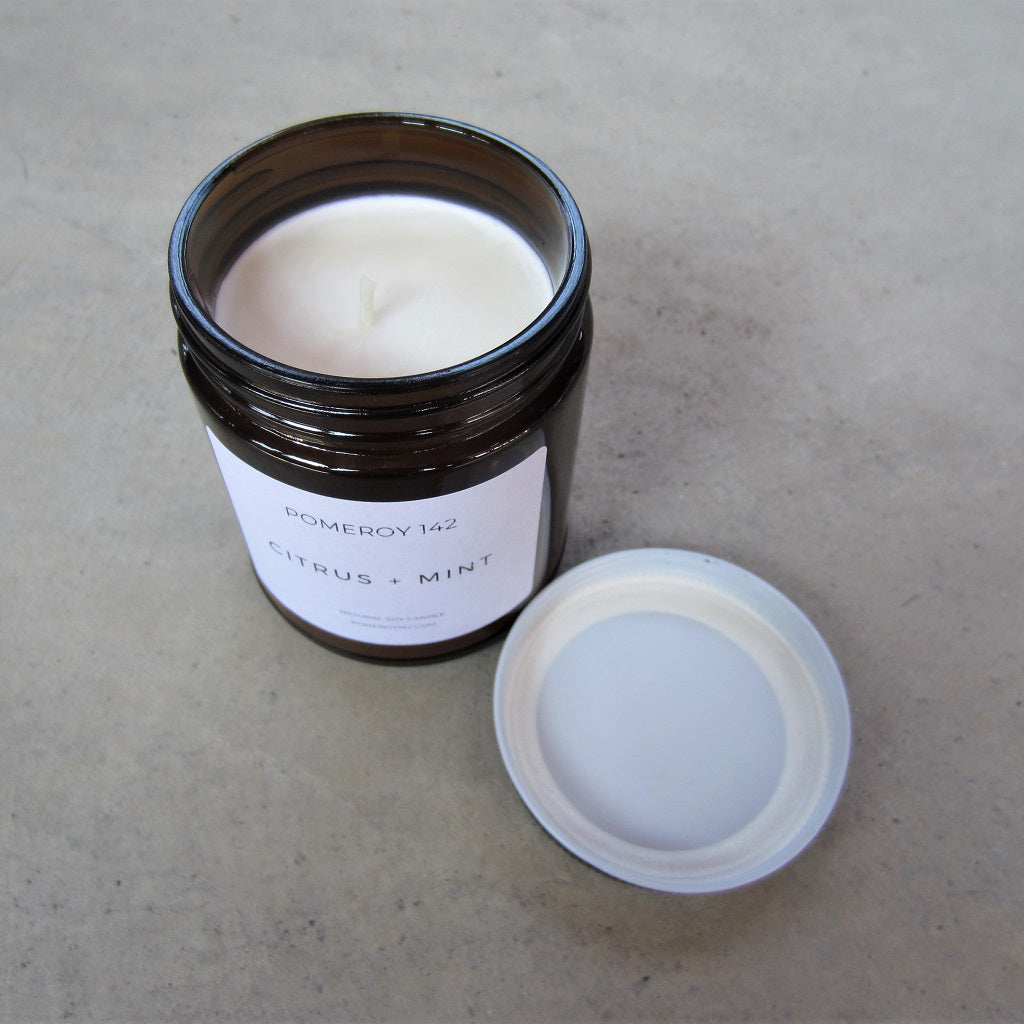 Natural Soy Candle: Citrus and Mint