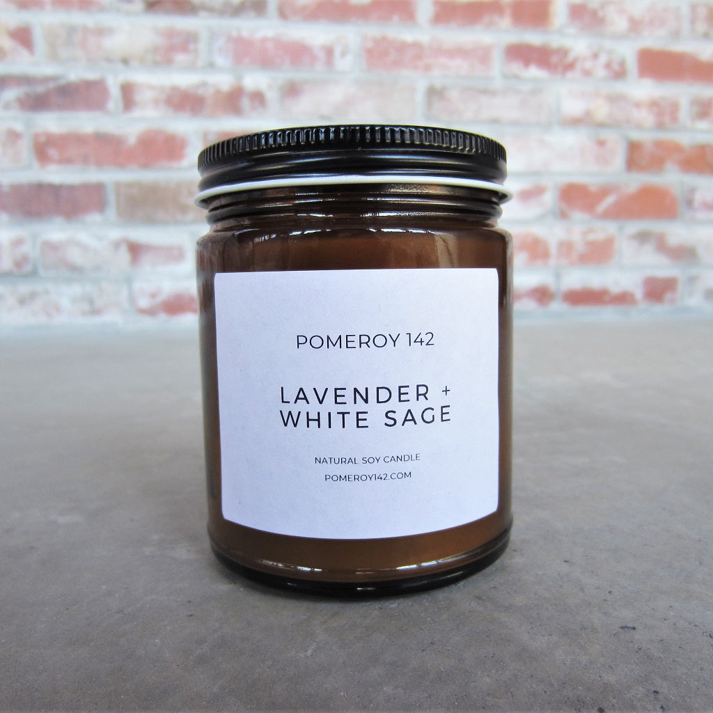 Natural Soy Candle: Lavender and White Sage