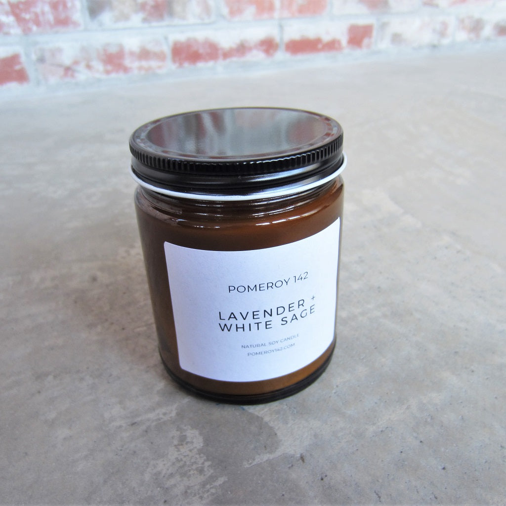 Natural Soy Candle: Lavender and White Sage