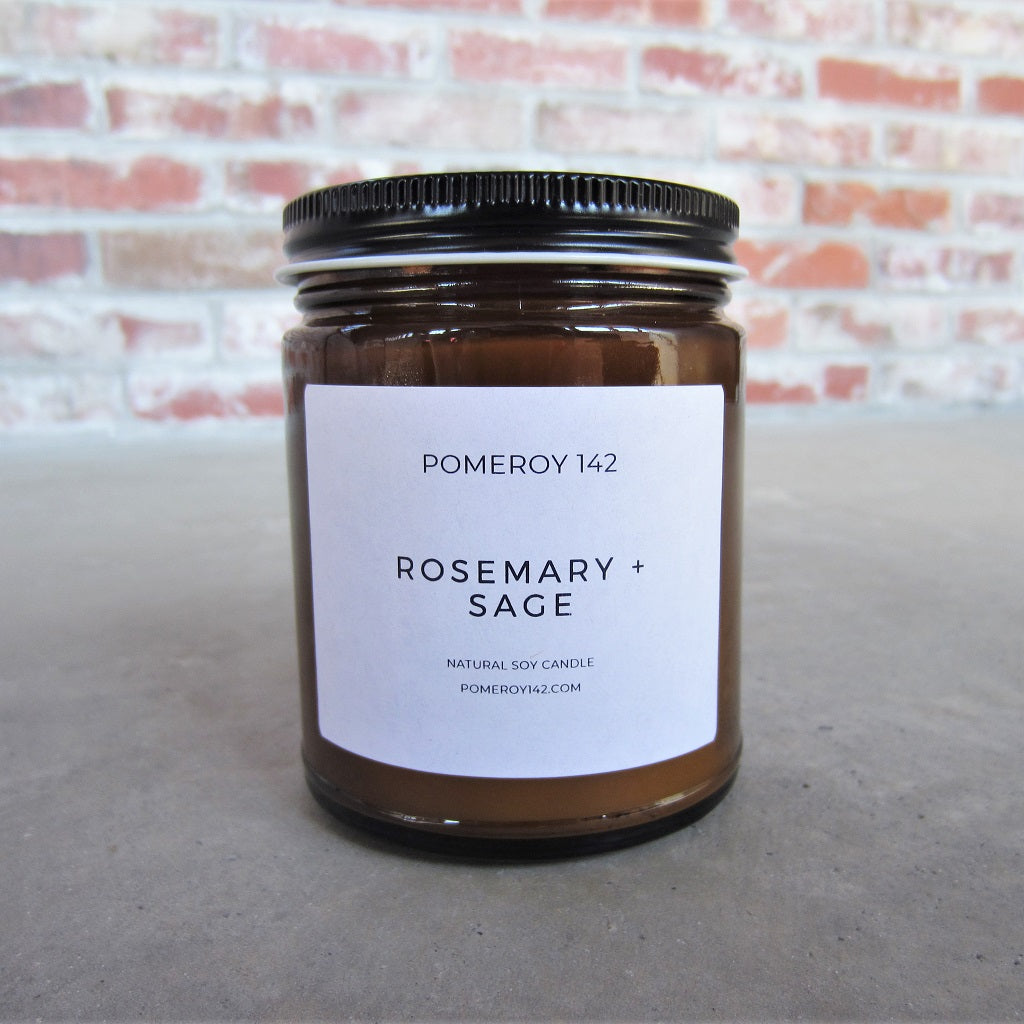 Natural Soy Candle: Rosemary and Sage