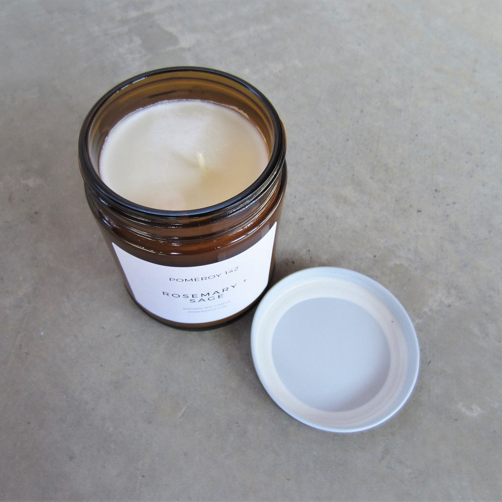 Natural Soy Candle: Rosemary and Sage