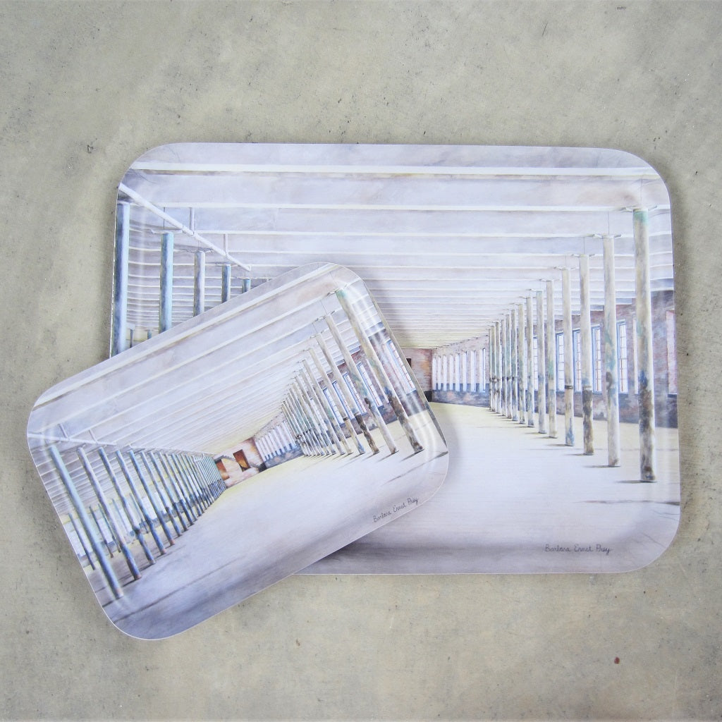 MASS MoCA Wooden Tray: Barbara Prey Watercolor - Medium