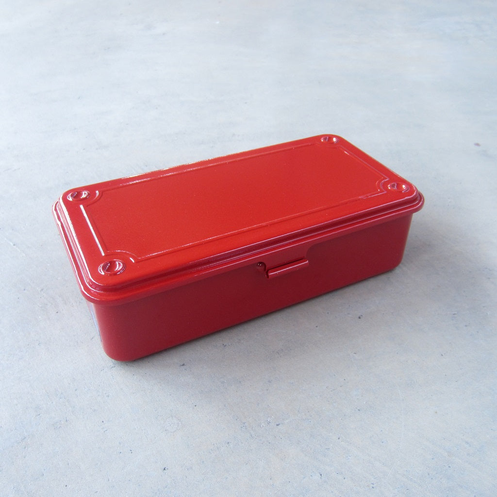 Stackable Retro Storage Boxes in Metal, Red - STAQBOX