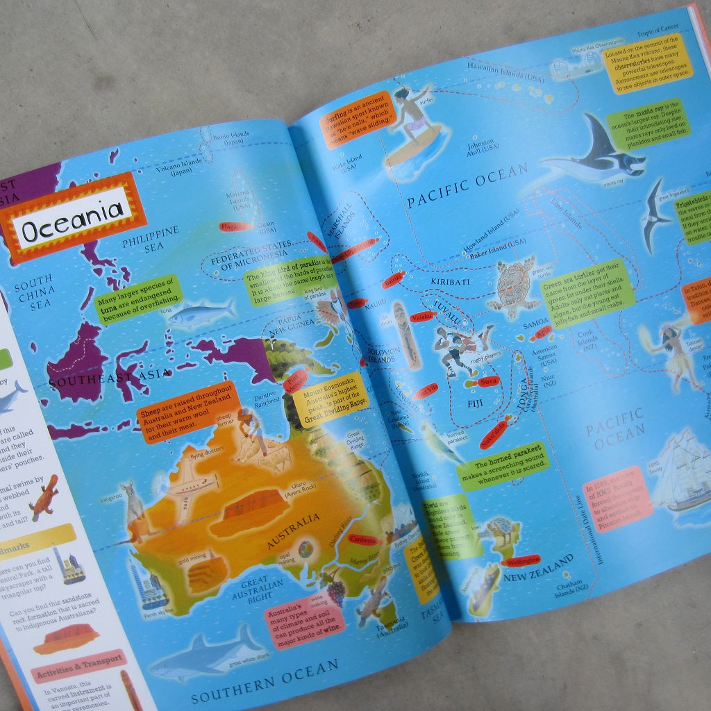 World Atlas Sticker Book