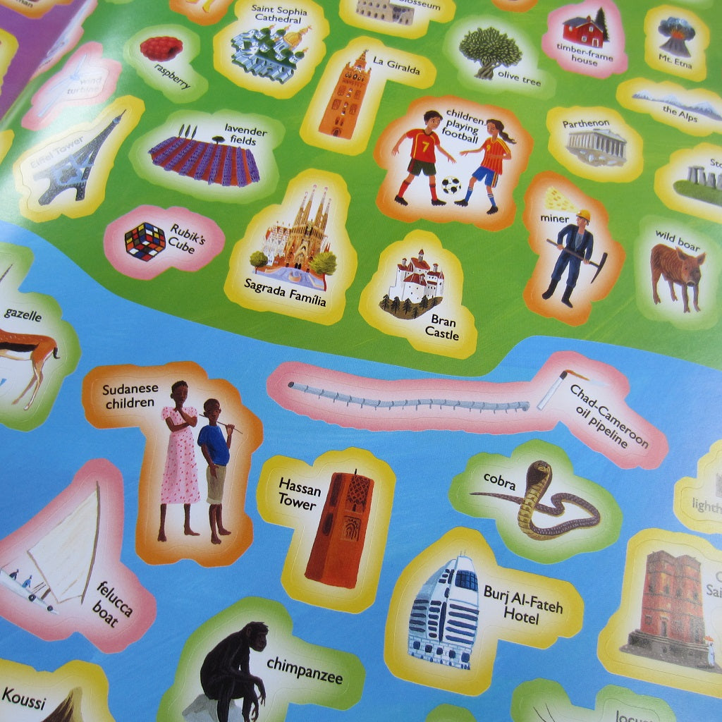 World Atlas Sticker Book