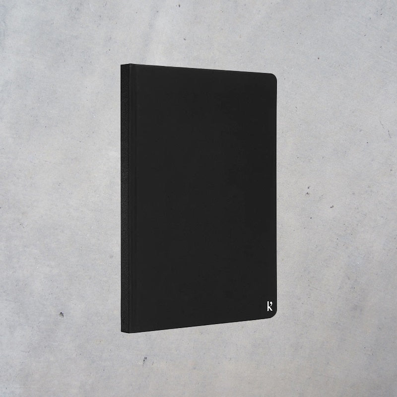 Stone Paper Notebook: A5 Lined Hardcover - Black