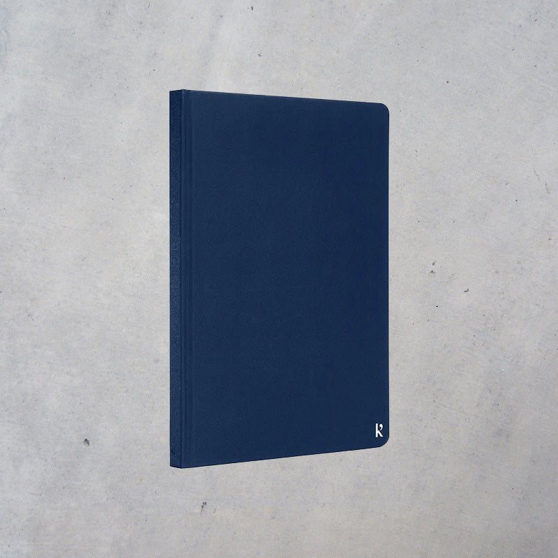 Stone Paper Notebook: A5 Blank Hardcover - Navy