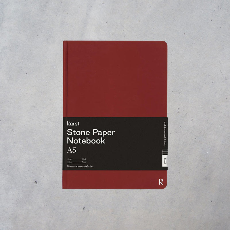 Stone Paper Notebook: A5 Blank Hardcover - Pinot