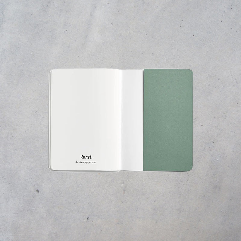 Stone Paper Pocket Journal: A6 Blank Softcover - Glacier