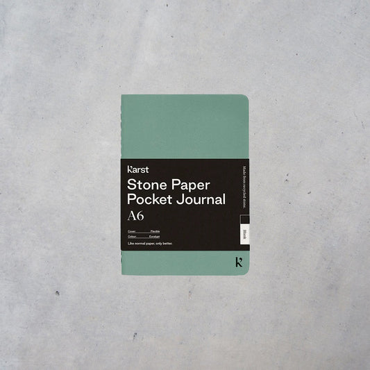 Stone Paper Pocket Journal: A6 Blank Softcover - Eucalypt