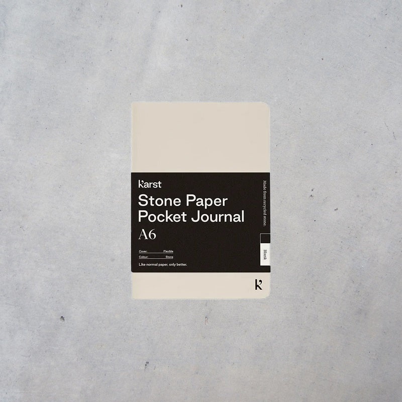 Stone Paper Pocket Journal: A6 Blank Softcover - Stone