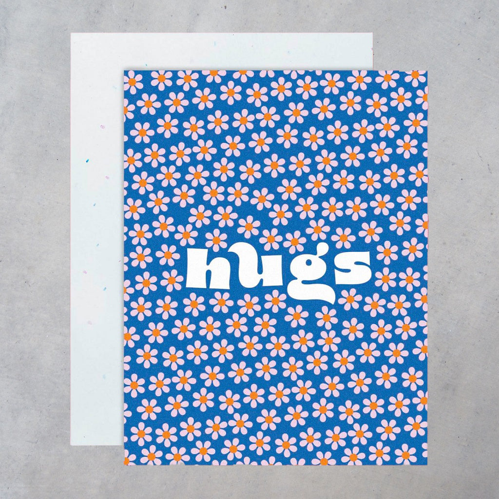 Greeting Card: Blooming Hugs (Blue)
