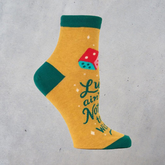 Women's Ankle Socks: Luck Ain't Got Nothin' To Do With It