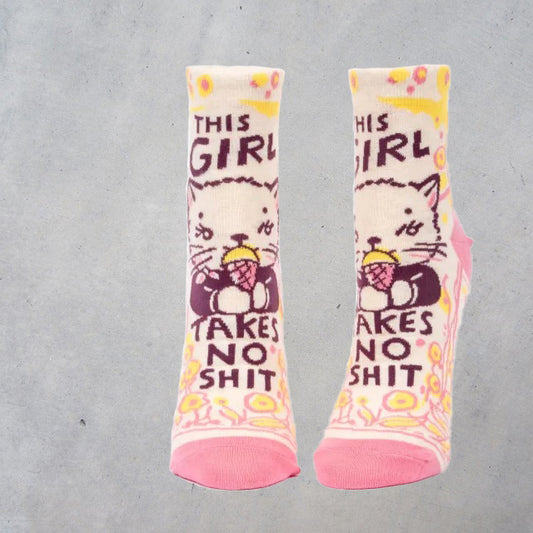 Women's Ankle Socks: This Girl Takes No Shit