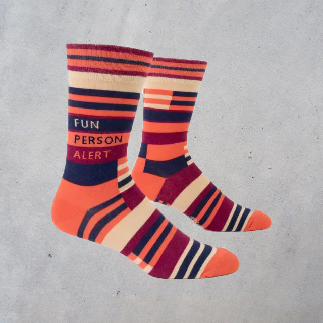 Men's Crew Socks: Fun Person Alert