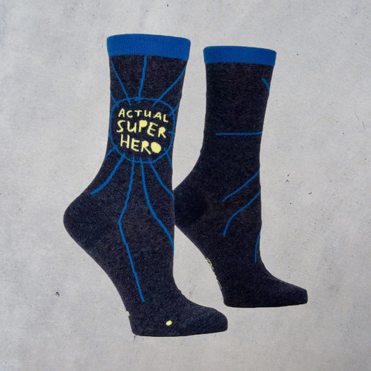 Women's Crew Socks: Actual Superhero
