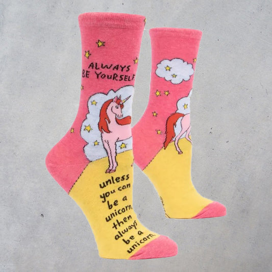 Women's Crew Socks: Always Be a Unicorn