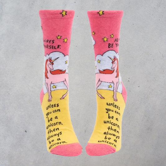 Women's Crew Socks: Always Be a Unicorn