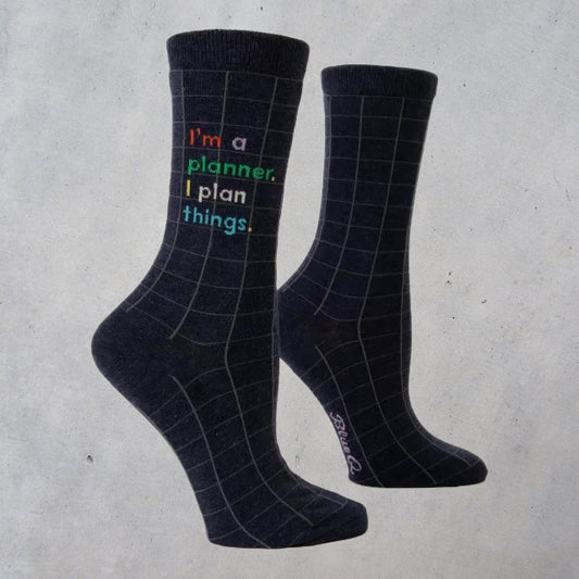 Women's Crew Socks: I'm a Planner