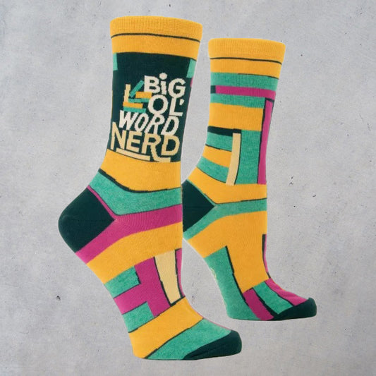 Women's Crew Socks: Big Ol' Word Nerd