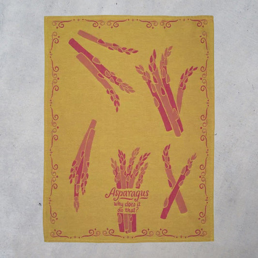Woven Dish Towel: Asparagus
