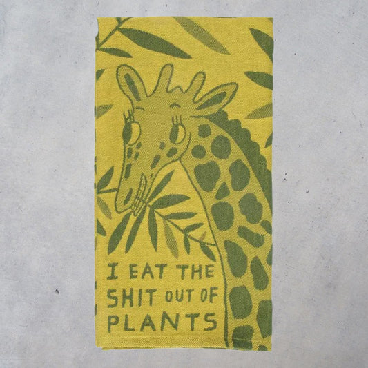 Woven Dish Towel: Eat The Shit Out Of Plants