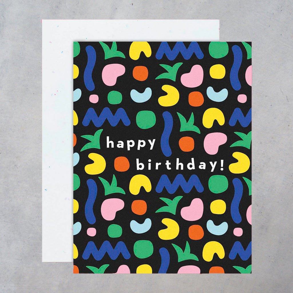 Greeting Card: Birthday Shapes No. 2 Blobs in Paradise