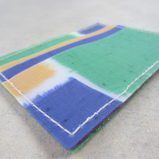 Card Holder: Multicolor Silk Patchwork