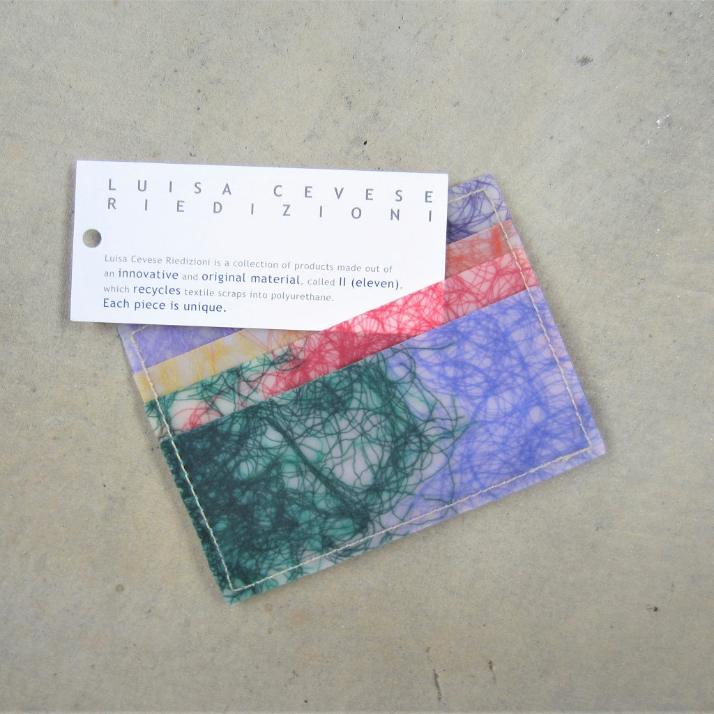Card Holder: Multicolor Silk Threads