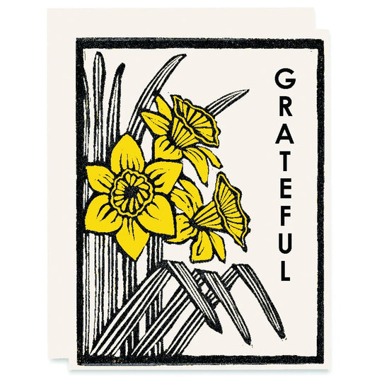 Greeting Card: Grateful Daffodils