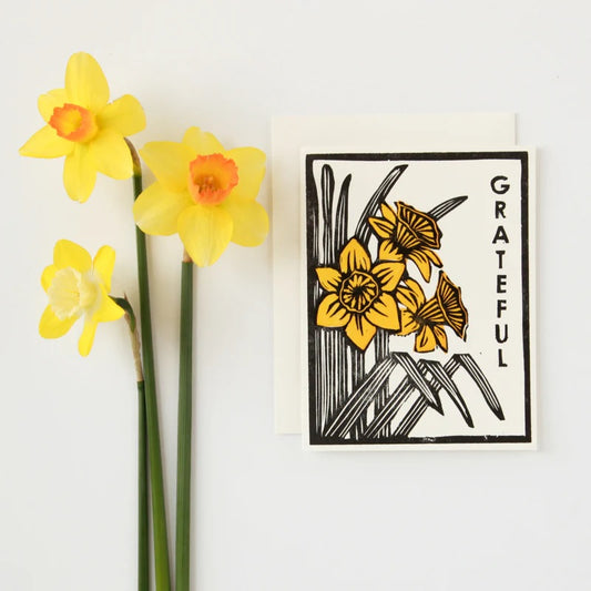 Greeting Card: Grateful Daffodils