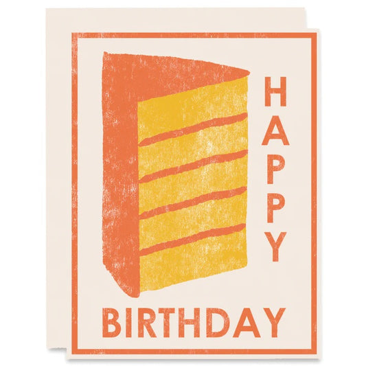 Greeting Card: Happy Birthday (Yellow Cake)