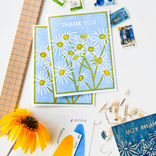 Greeting Card: Thank You Daisies