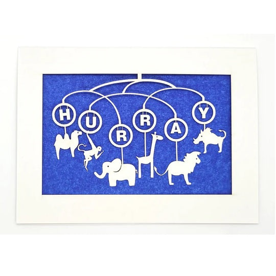 Laser Cut Greeting Card: Hurray