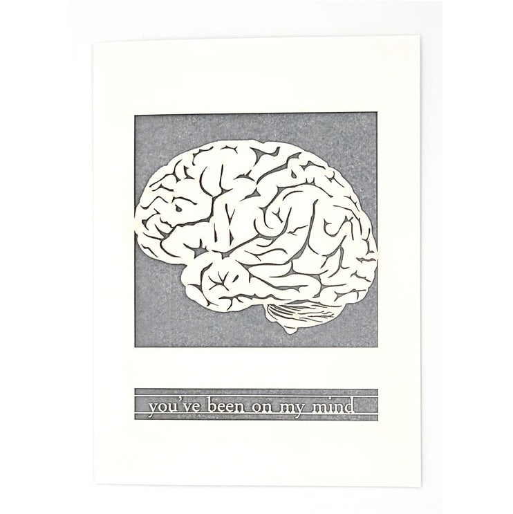 Laser Cut Greeting Card: You've Been on My Mind