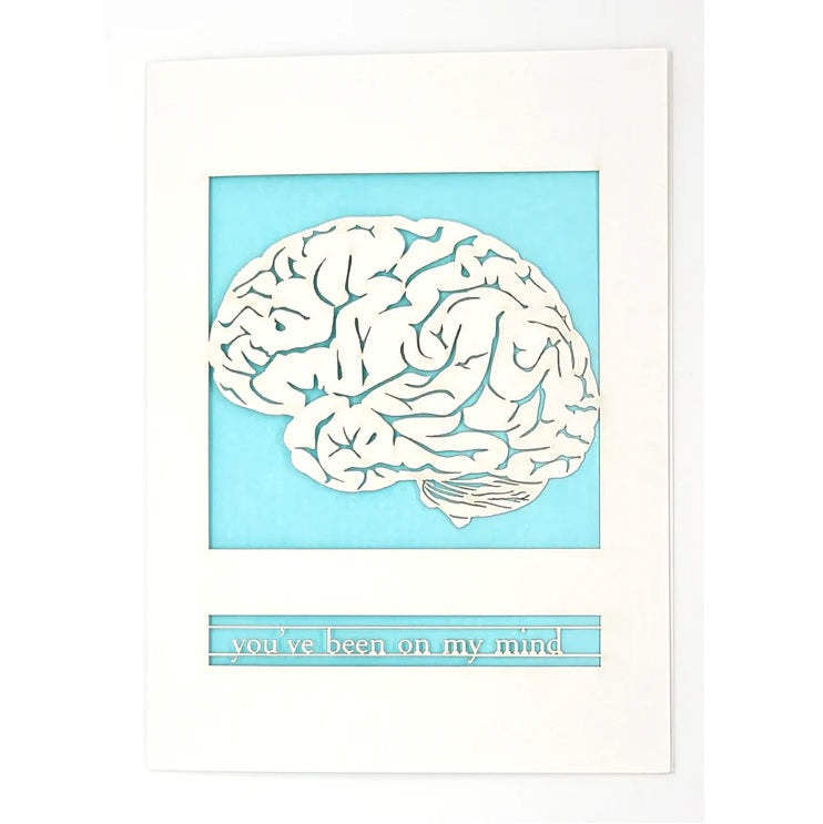 Laser Cut Greeting Card: You've Been on My Mind