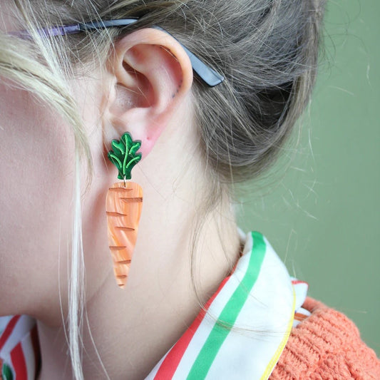 Carrots Acrylic Earrings